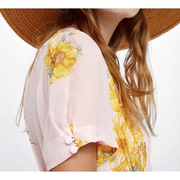 NWT | ZARA Flowy Boho Floral Midi Dress - Picture 5 of 8